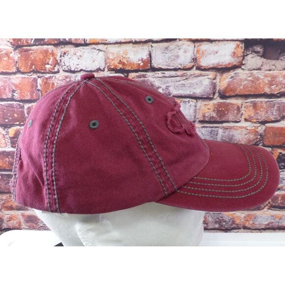Jeep Maroon Distressed Logo Hat - Picture 3 of 8
